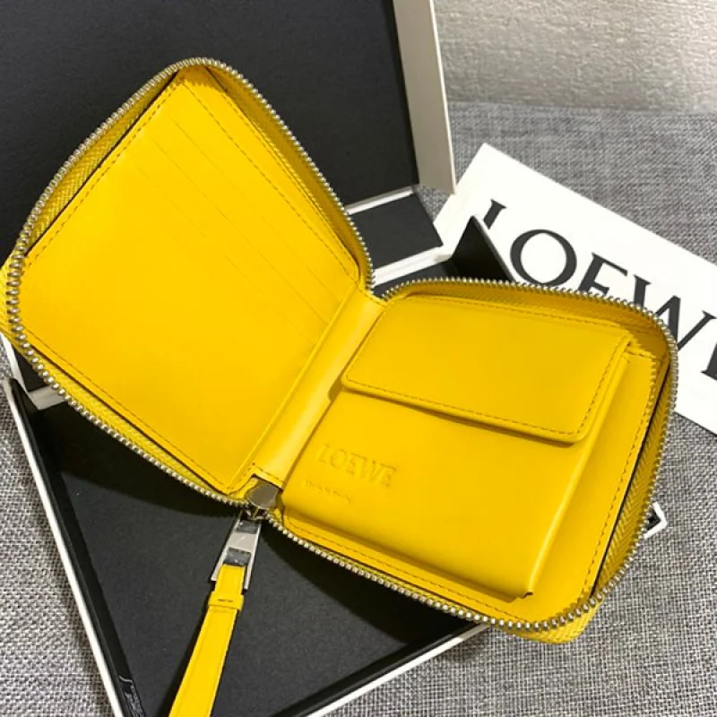 可愛い ロエベ◇パズル◇ラウンドジップ二つ折り財布 偽物 lov86846
