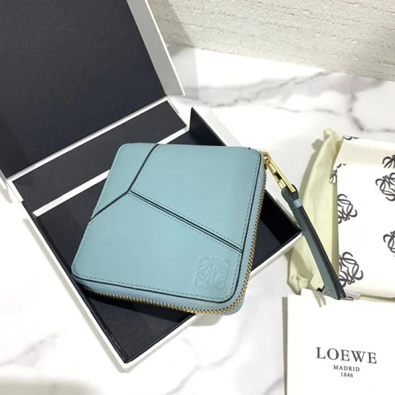 可愛い ロエベ◇パズル◇ラウンドジップ二つ折り財布 コピー lox74910