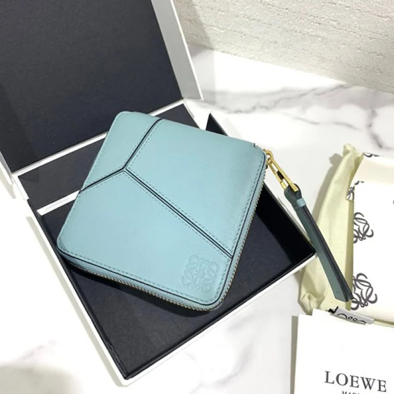 可愛い ロエベ◇パズル◇ラウンドジップ二つ折り財布 コピー lox74910
