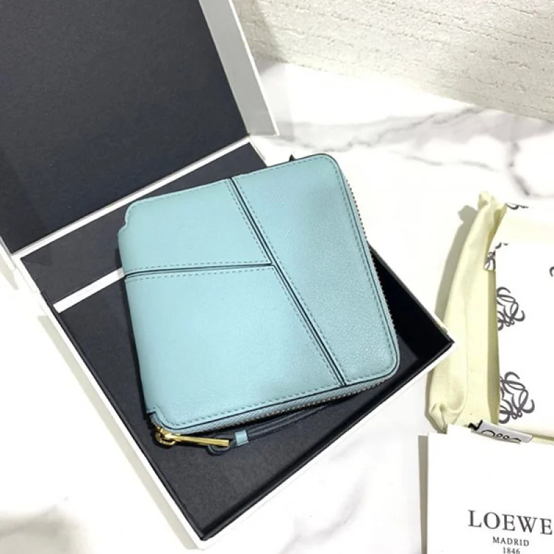 可愛い ロエベ◇パズル◇ラウンドジップ二つ折り財布 コピー lox74910