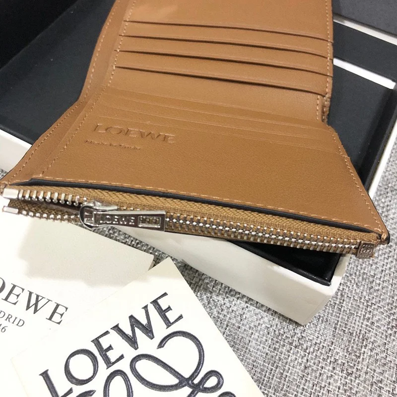 21-22AW【ロエベ ウォレット 偽物】 アナグラム トリフォルド 6 cc ウォレット loy75932
