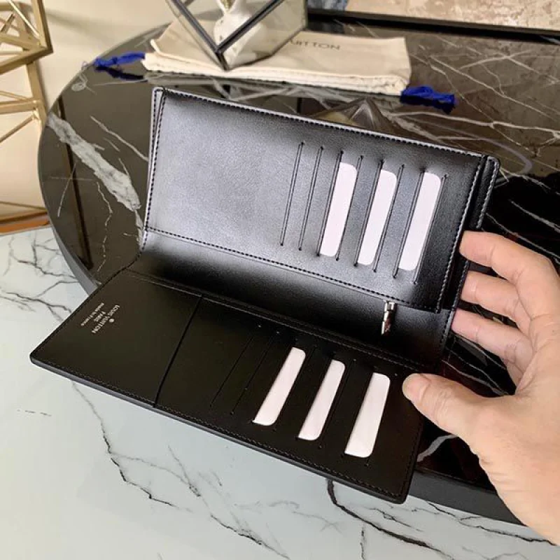 ルイヴィトン 長財布 コピー 二つ折り ダミエ ロゴ ブラック グレー LV20225