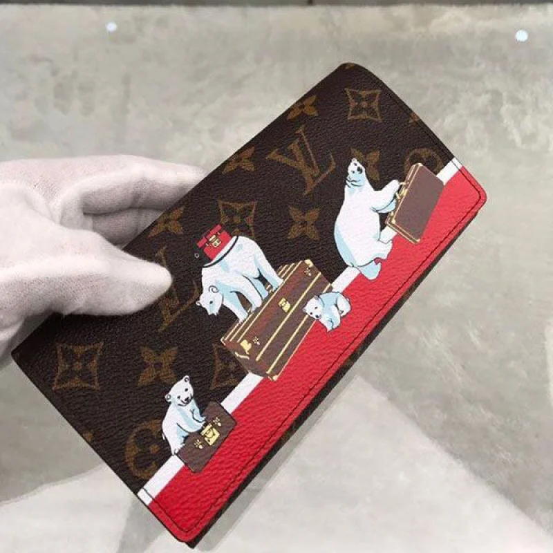 ルイヴィトン 長財布 偽物 モノグラム 折り財布 ポルトフォイユ・サラ シロクマ 白熊 M62086