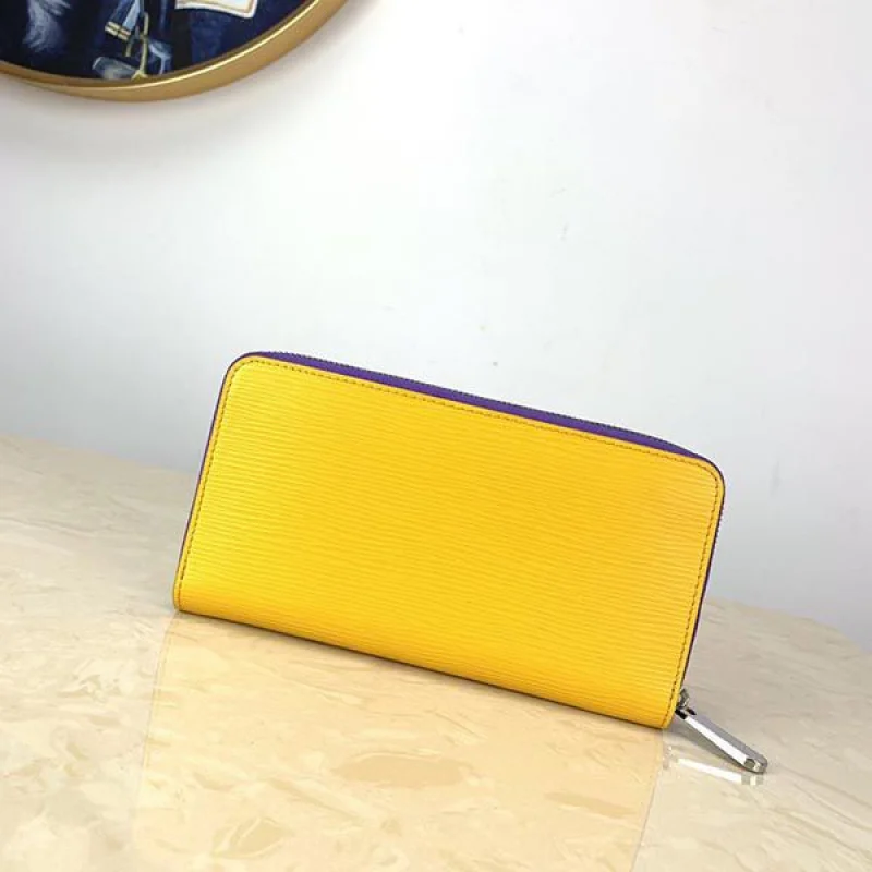 ルイヴィトン 長財布 コピー レディース イエロー パープル M62315