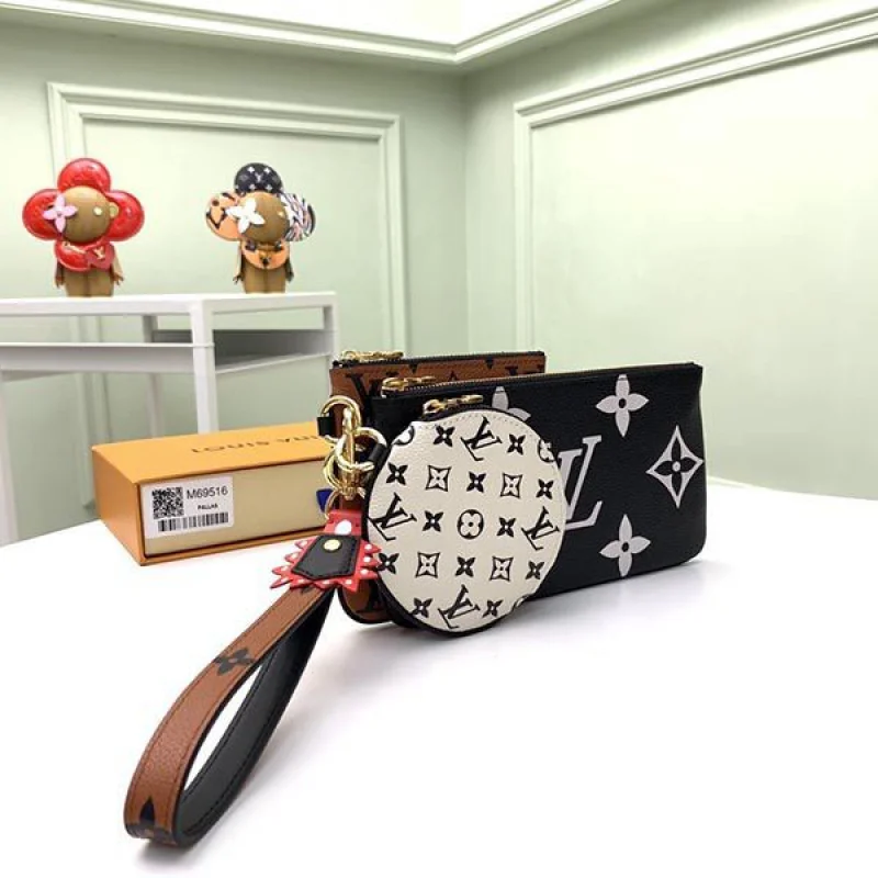 ルイヴィトン 財布 偽物 ポシェット トリオ クラフティ モノグラム M69516