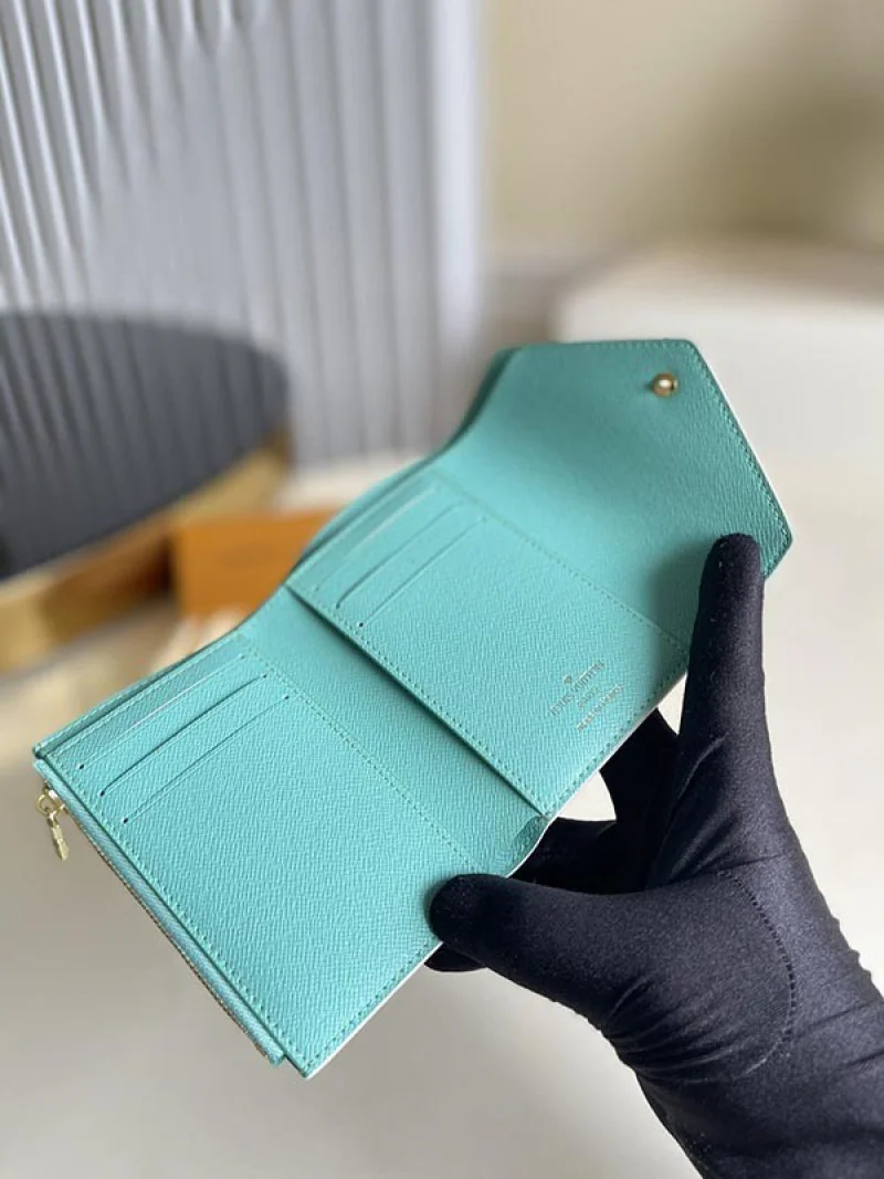 ルイヴィトン 財布 偽物 ポルトフォイユ モノグラム ブルー M80387