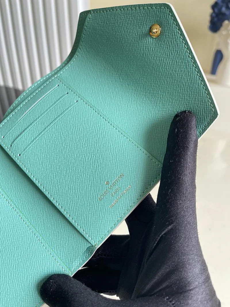 ルイヴィトン 財布 偽物 ポルトフォイユ モノグラム ブルー M80387