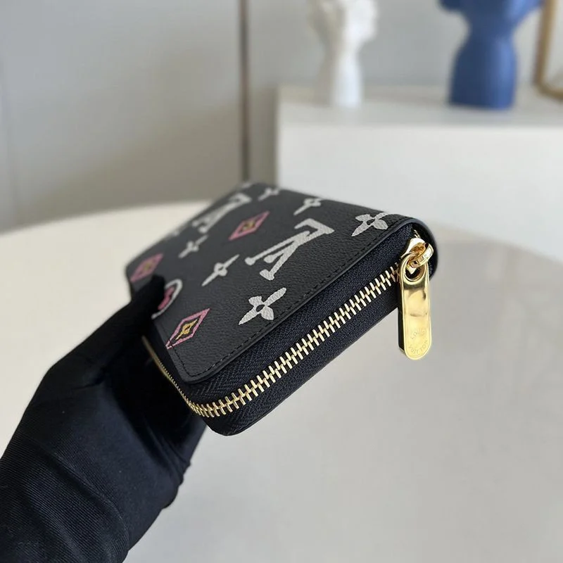 一目惚れ♪ルイヴィトン ジッピー・ウォレット 長財布 コピー モノグラム 黒系 M80683