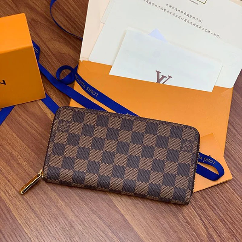 ルイヴィトン 長財布 偽物 ジッピーウォレット ダミエ N60015