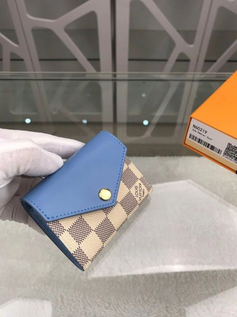 ルイヴィトン 財布 偽物 折り財布 ポルトフォイユ・ゾエ ダミエアズール N60219
