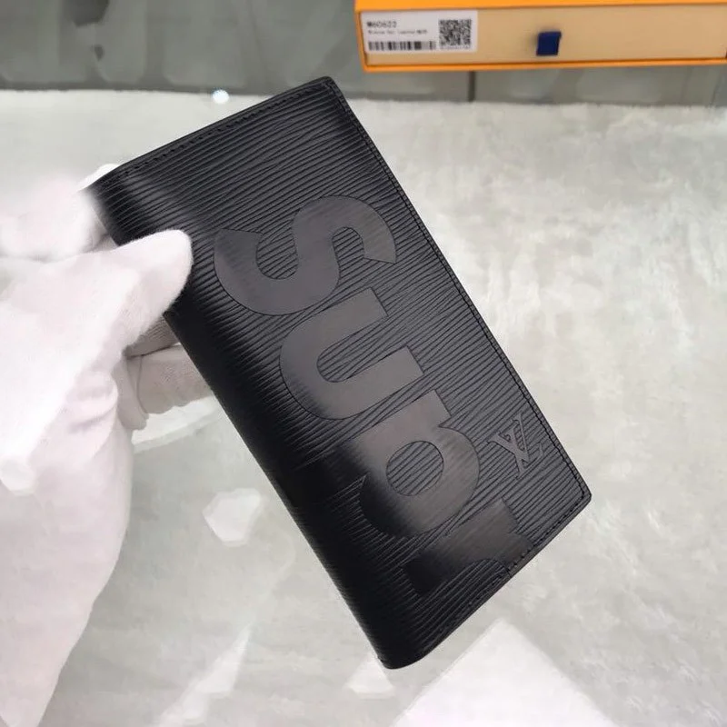 セール新作 シュプリーム ヴィトン 財布 コピー × シュプリーム PF. BRAZZA SP EPI Wallet 長財布 黒 vut86864 ポーチ 長財布 エピ