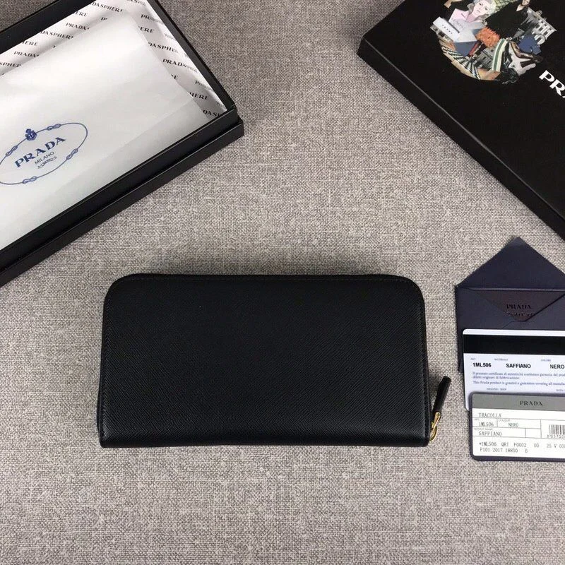 秋冬新作 プラダ ファスナー付長財布偽物 長財布 1ML506