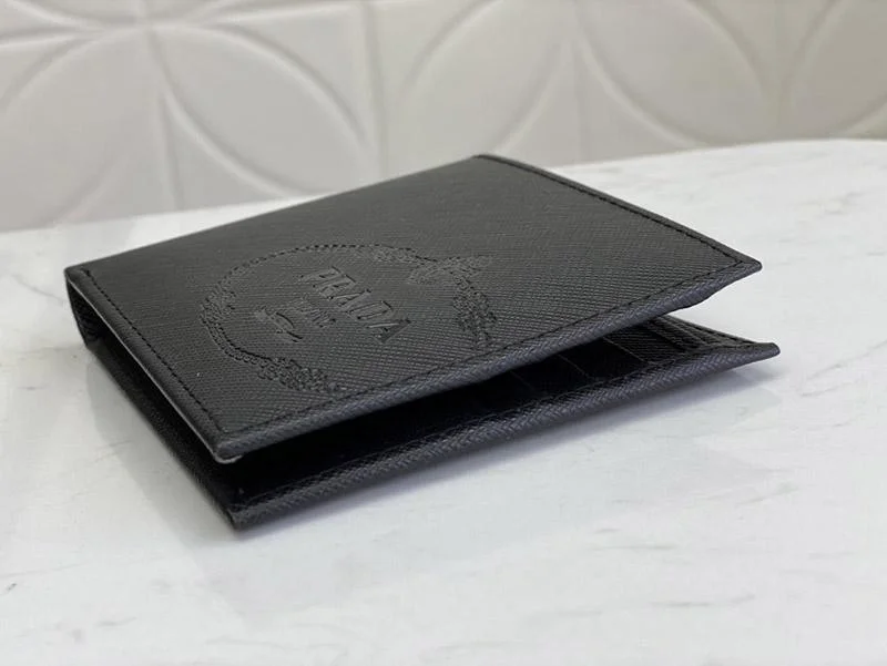 スーパーコピープラダ レザー折りたたみ財布 偽物 puy19508