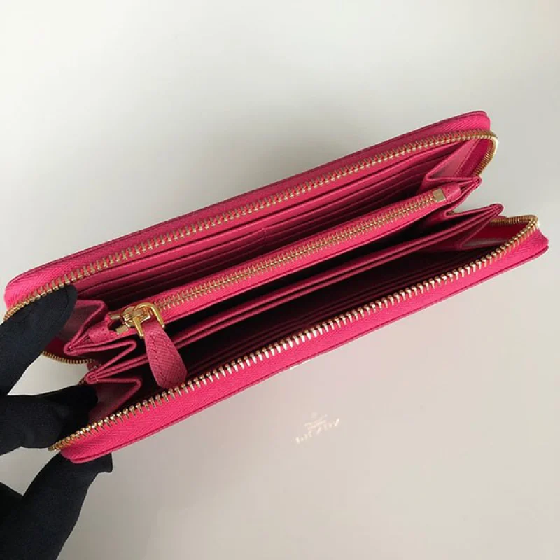 最安値挑戦 プラダスーパーコピー サフィアーノレザー ジップアラウンド長財布 pum05719