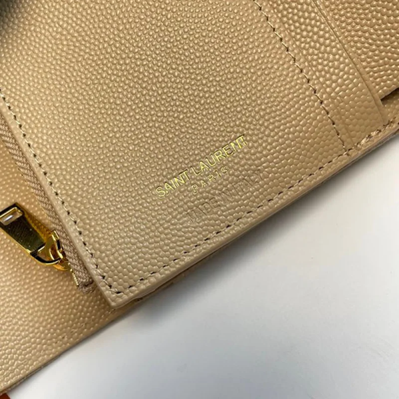 サンローラン モノグラム 三つ折り財布 偽物 ゴールド金具 Saa95387