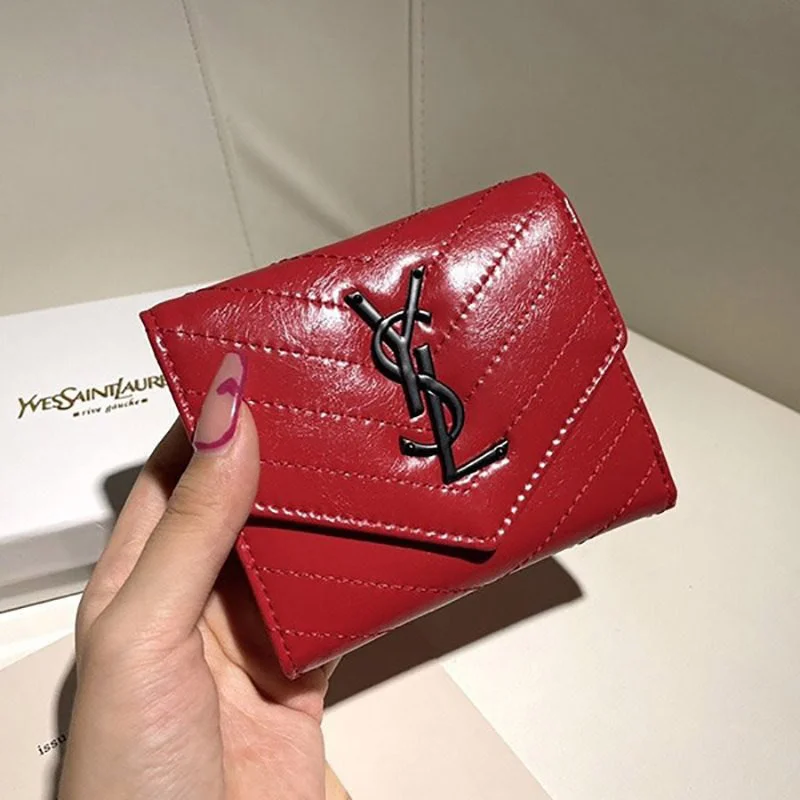 最新 サンローラン☆待望の3つ折りミニ財布 コピー Sac54529