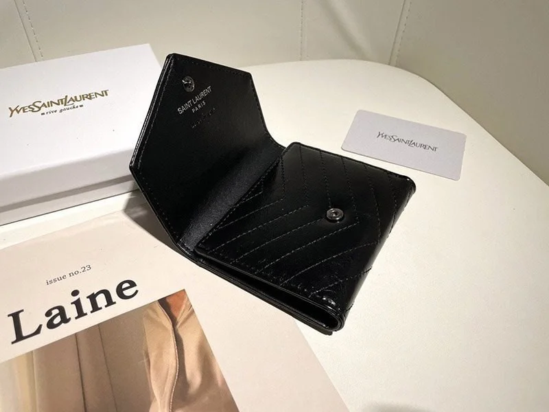 大人気!!新色 サンローラン☆待望の3つ折りミニ財布 偽物 Sai99401