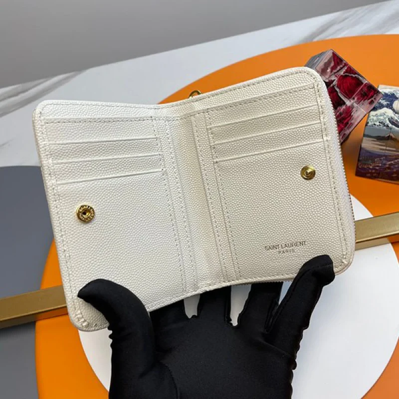 《大人気》ブランドサンローラン モノグラム R-zip コンパクト財布 偽物 Saw46776