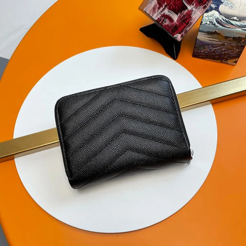 稀少 サンローラン モノグラム R-zip コンパクト財布 コピー Sax88760