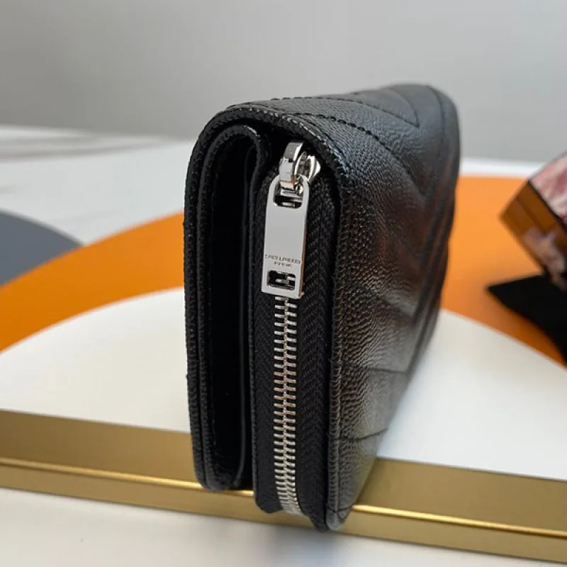 稀少 サンローラン モノグラム R-zip コンパクト財布 コピー Sax88760