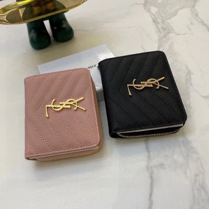 最新 サンローラン YSL 2つ折り ミニ財布 偽物 Saz70832