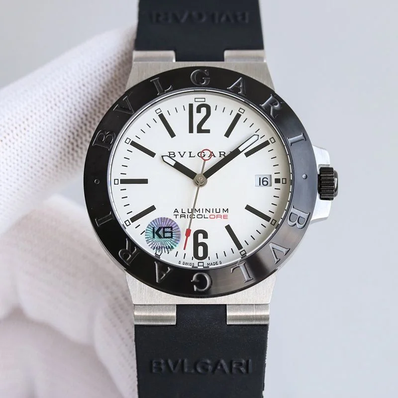 100%実物写真ブルガリ 時計 スーパーコピー アルミニウムウォッチ 39mm 2色 Buc21044