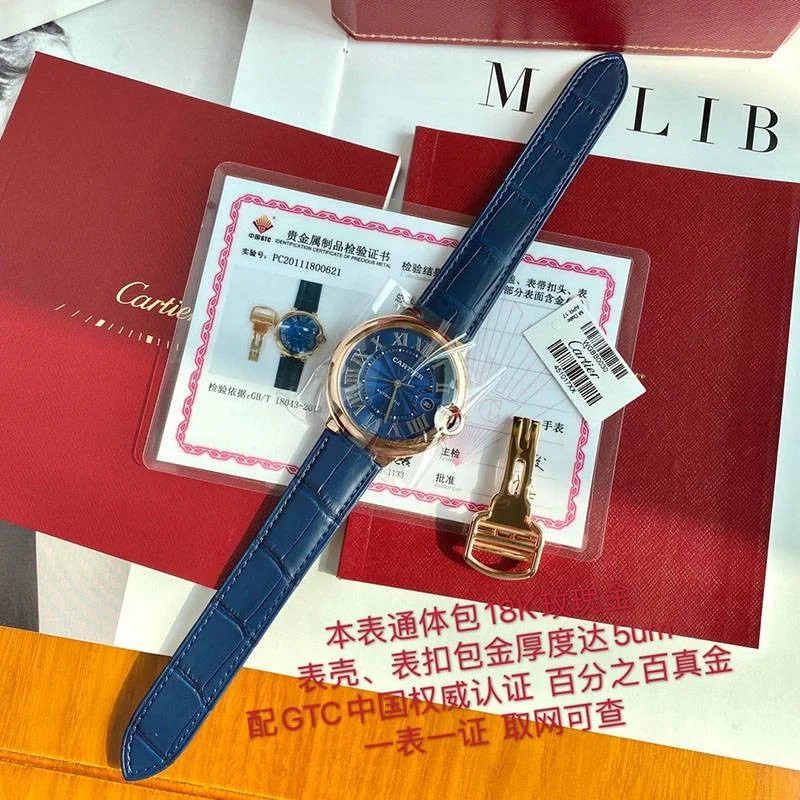 ☆超人気☆カルティエ 偽物 バロンブルー42MM WGBB0036