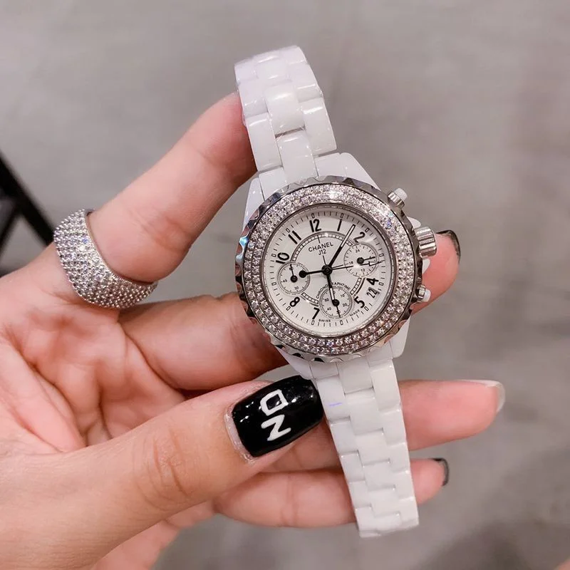 完売必至シャネル J12 クロノ コピー セラミック ダイヤモンドベゼル 41mm 2色 shd77322