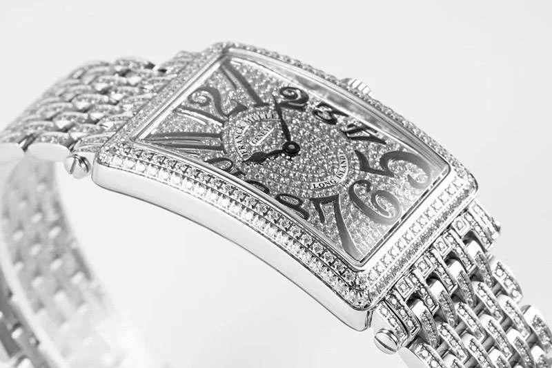 フランク・ミュラー ロングアイランド 偽物N級品 全面ダイヤ frx55023