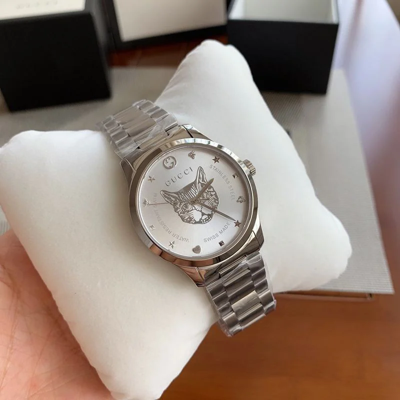 可愛いグッチ G-タイムレス ウォッチ コピー☆猫 38mm/27mm 腕時計 gur33442