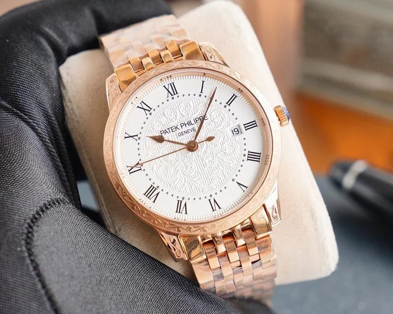 希少色パテックフィリップ カラトラバ コピー レリーフ腕時計 3色 約40.0mm paq04122