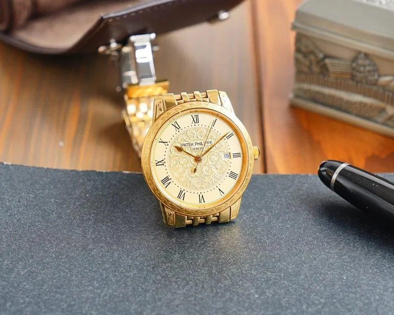 希少色パテックフィリップ カラトラバ コピー レリーフ腕時計 3色 約40.0mm paq04122