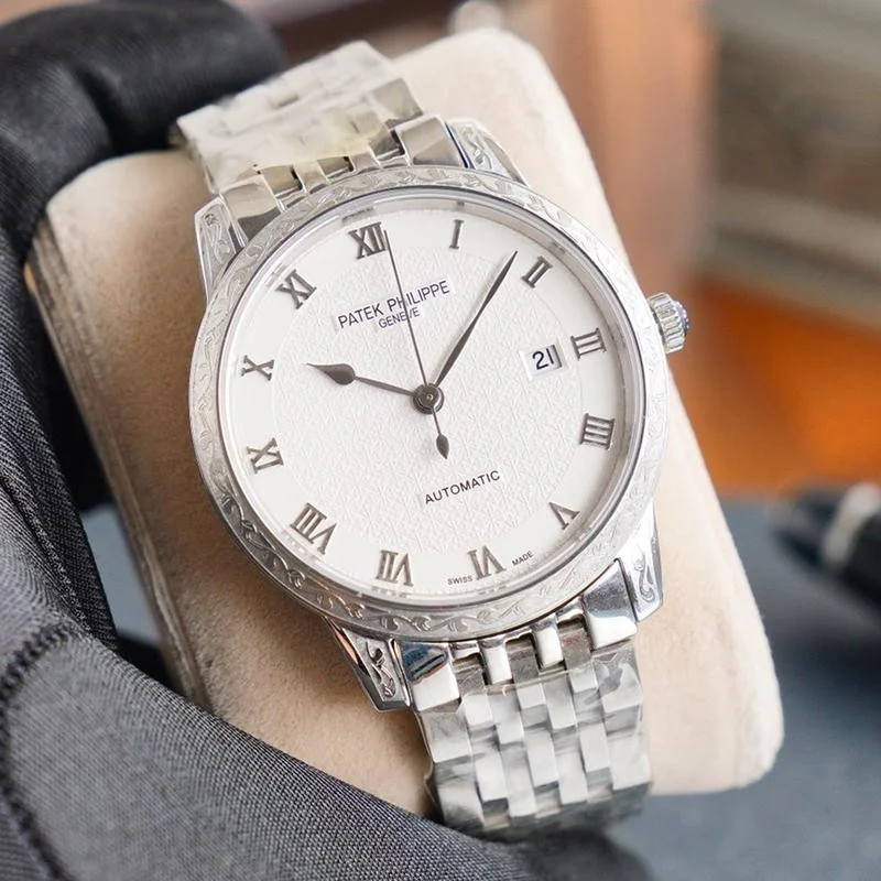 新作パテックフィリップ カラトラバ 偽物 レリーフ腕時計 2色 約40.0mm pat67702