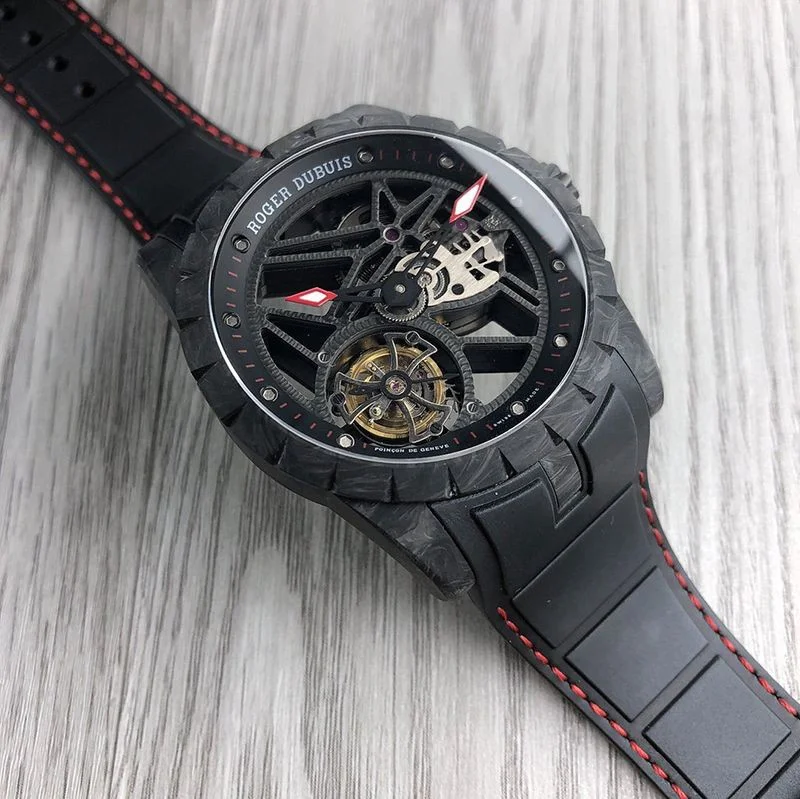 ★関税/送料込★ロジェデュブイ 偽物 エクスカリバー スパイダー カーボン 42MM rop39693