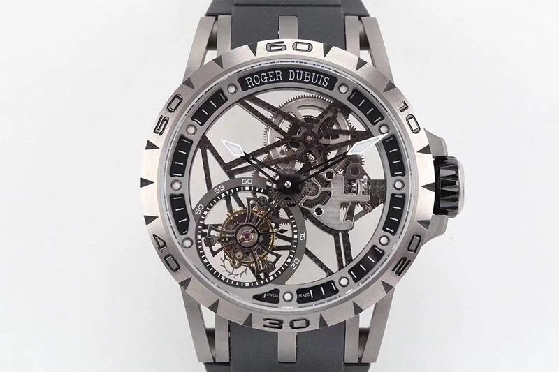 争奪戦ロジェデュブイ 偽物 エクスカリバー スパイダー チタン 45MM rov87360