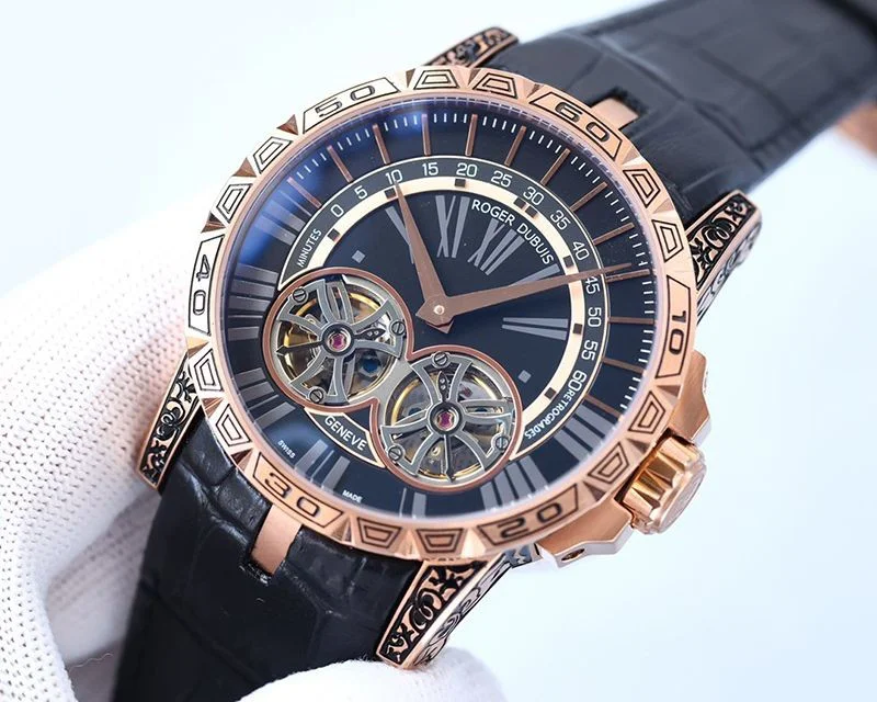 日本未入荷ロジェデュブイ エクスカリバー ダブルトゥールビヨン コピー 45.0mm 2色 roy60166