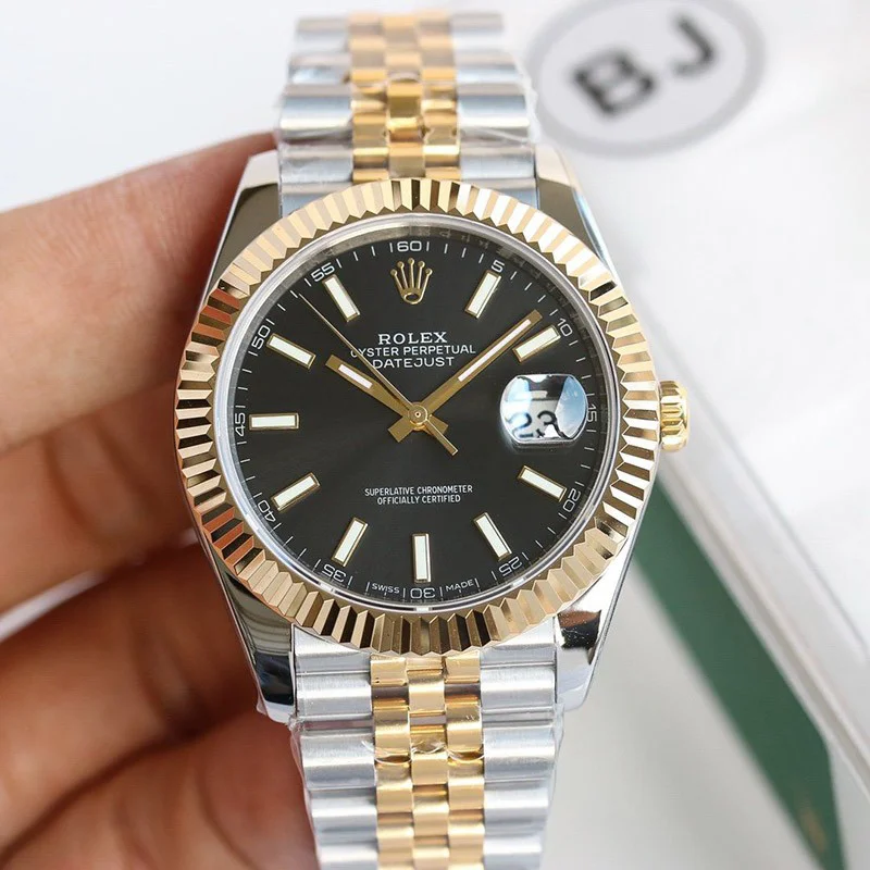 可愛い ロレックス 腕時計 偽物 デイトジャスト 41mm ブラック メンズ 126333