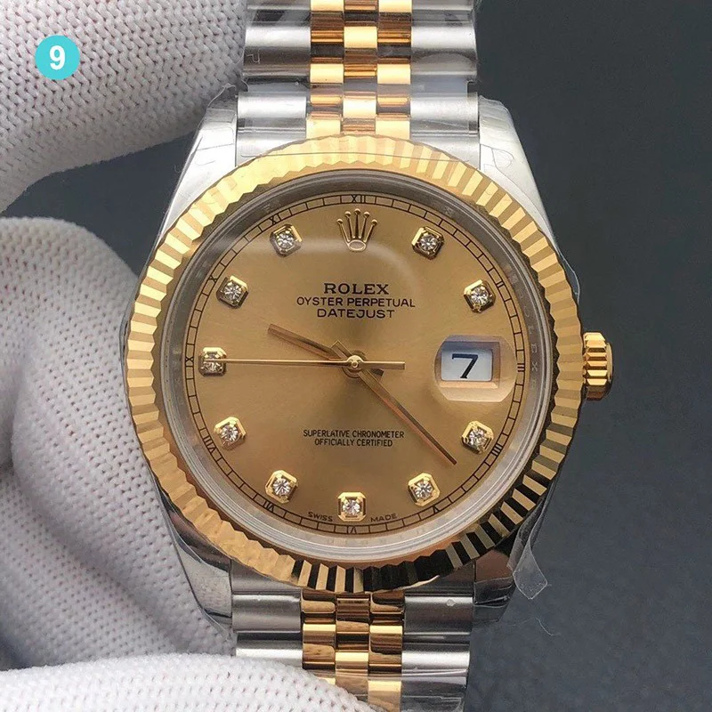 追跡付き発送 ロレックス 時計 偽物 デイトジャスト ステンレス・ホワイトゴールド メンズ 41mm 11色 126334G