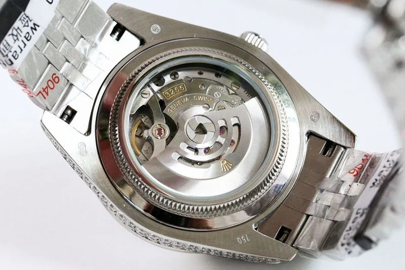 日本未入荷 ロレックス 時計 偽物 デイトジャスト 39MM メンズ ブラック 全面ダイヤ roe97923