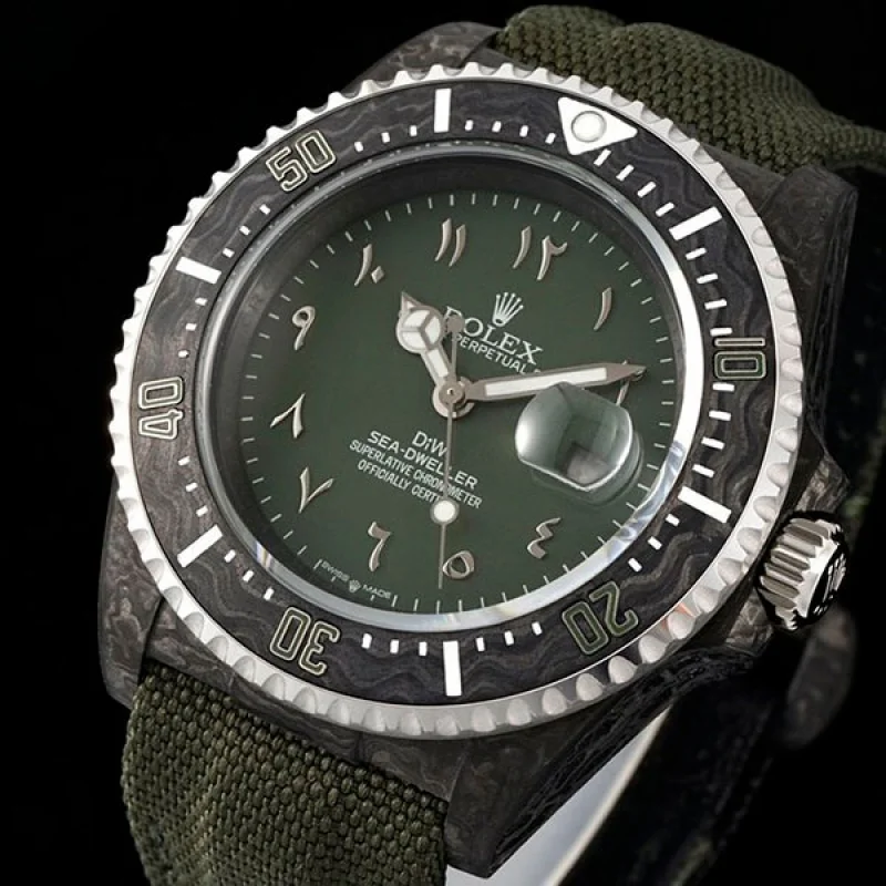 人気No1 ロレックス 偽物 DiW カーボン シードゥエラー "HUNTER ARABIC" rof17078