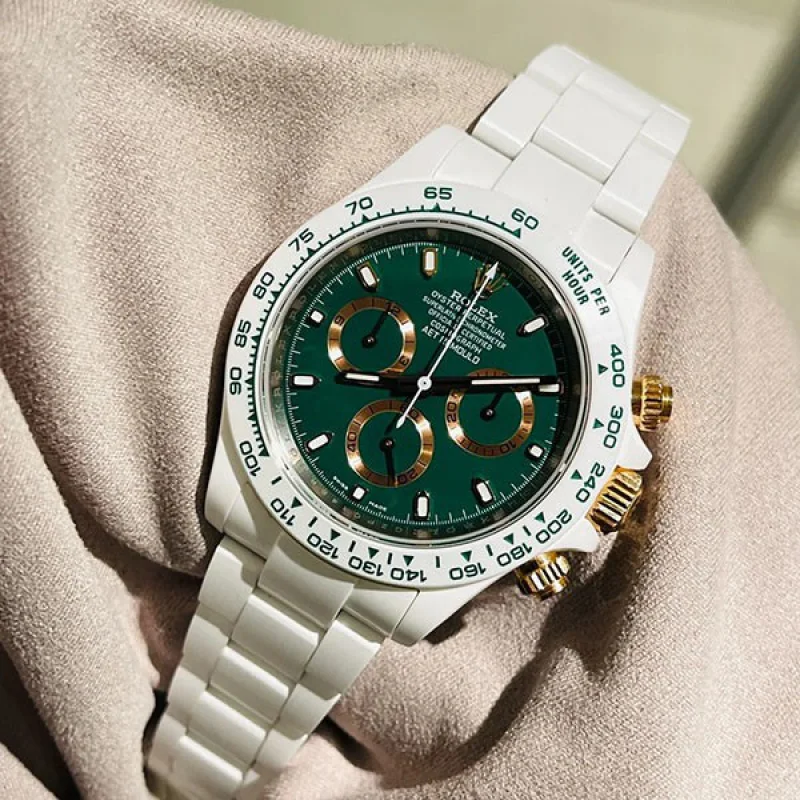 ロレックス AET 偽物 コスモグラフ デイトナ セラミック 時計 BRITISH RACING GREEN rof43635