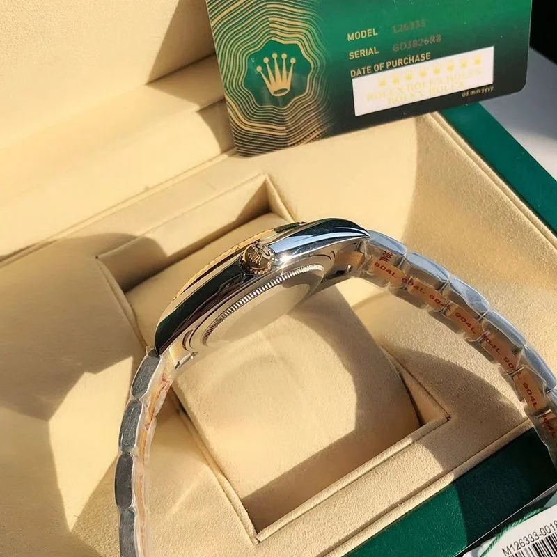 セール新作 ロレックス 腕時計 偽物 デイトジャスト 41MM ホワイト ダイヤモンドベゼル 18K ron85199