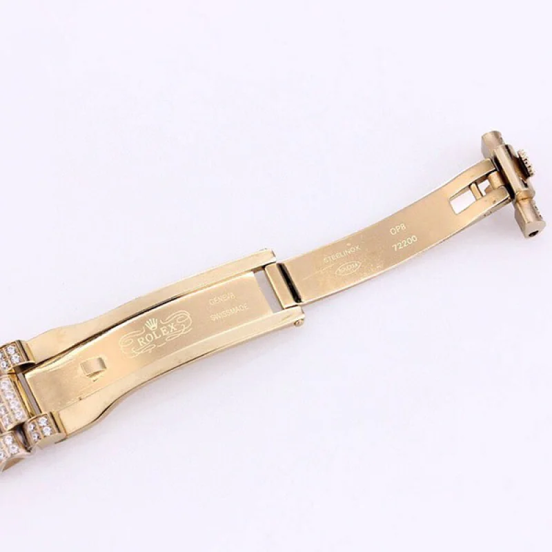 【限定カラー】ロレックス コピー 時計 デイトジャスト 41mm シャンパン 全面ダイヤ メンズ roq08417