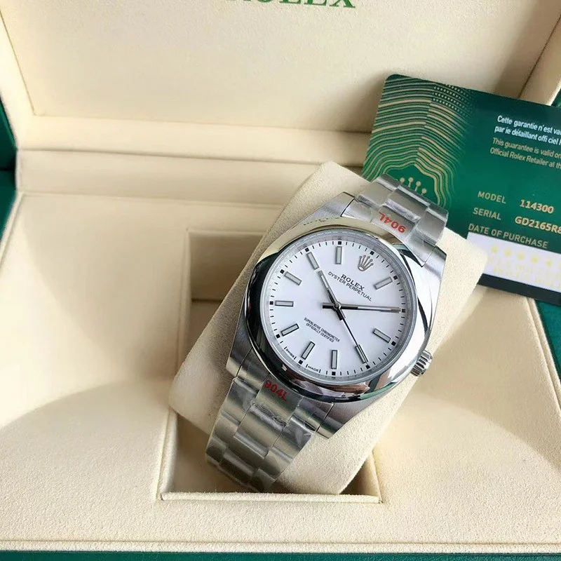 ★関税/送料込★ロレックス 腕時計 コピー オイスターパーペチュアル 39mm ホワイト メンズ rov18265