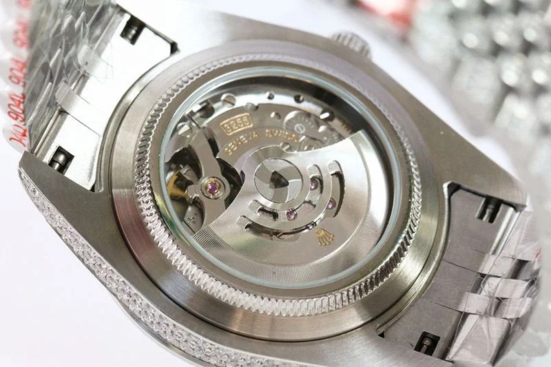【日本未発売】ロレックス 偽物 腕時計 デイトジャスト 41MM エナメル ダイヤモンドベゼル 18K rov79679