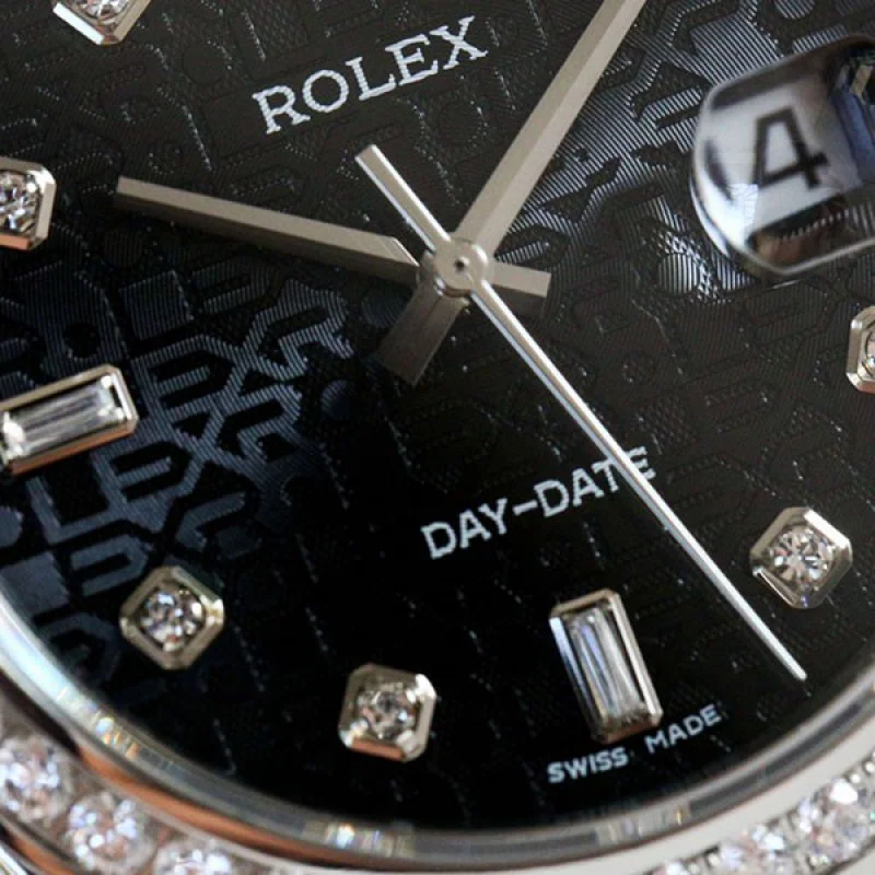21年秋冬 ロレックス 腕時計 偽物 デイトジャスト 41MM ブラック メンズ 全面ダイヤ rox07074