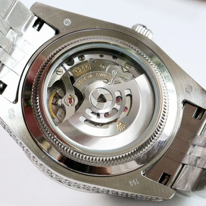 21年秋冬 ロレックス 腕時計 偽物 デイトジャスト 41MM ブラック メンズ 全面ダイヤ rox07074