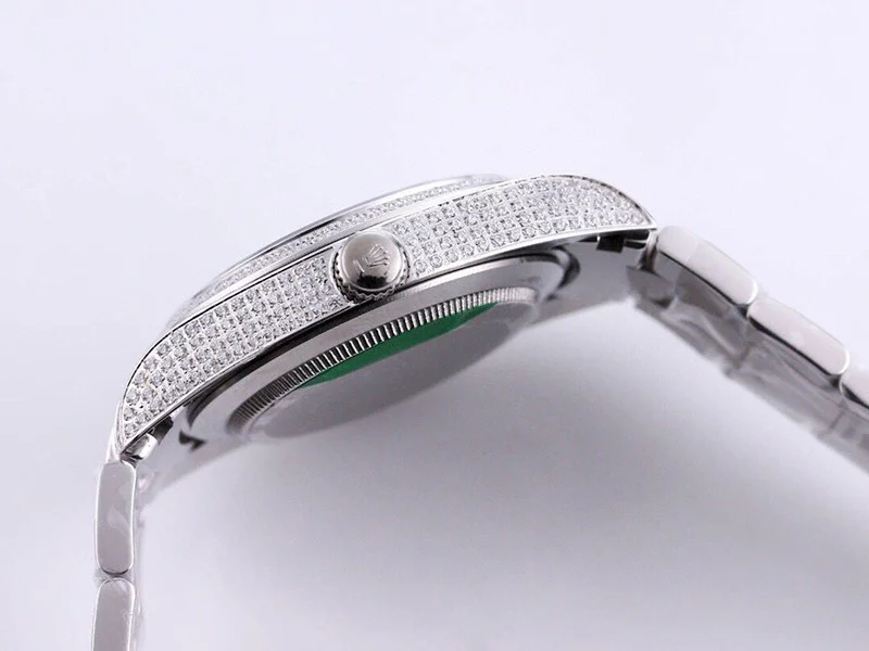 【限定カラー】 ロレックス 時計 スーパーコピー オイスターパーペチュアル 41 オレンジ系 全面ダイヤ メンズ roz15094
