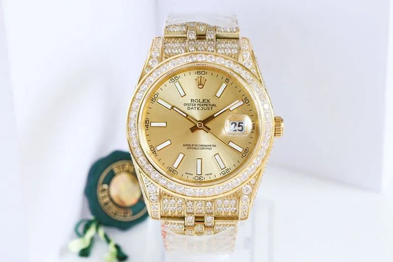 ロレックス 偽物 腕時計 デイトジャスト 41MM シャンパンダイヤモンドベゼル 18K roj46509