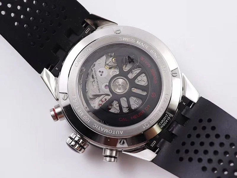 人気急上昇 タグホイヤー カレラ スケルトン コピー 文字盤 ステンレス メンズ 腕時計 43 mm TAi86398